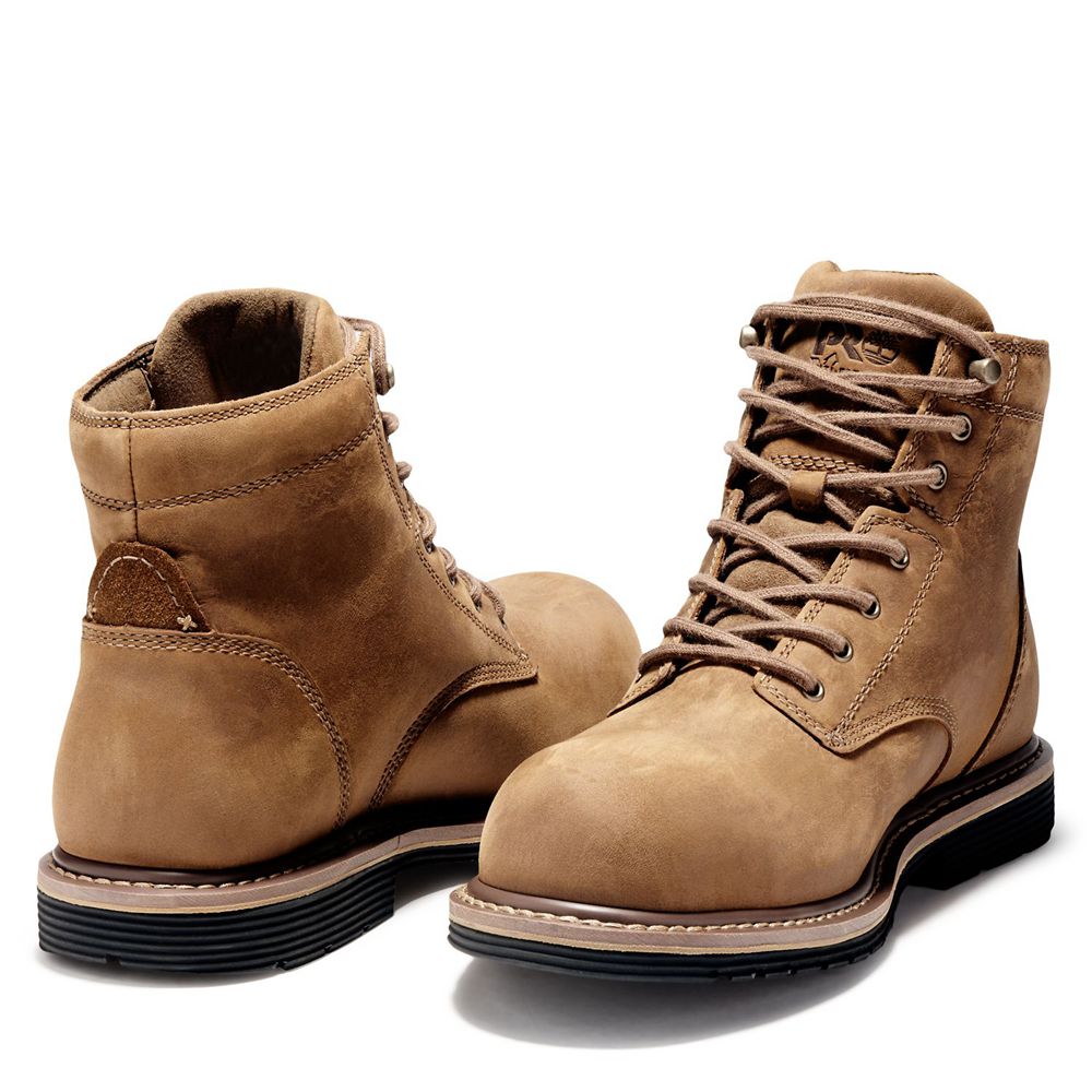 Botas Pro Timberland Hombre Pro Millworks 6\" Comp Toe Marrones - Chile LKX-463907
